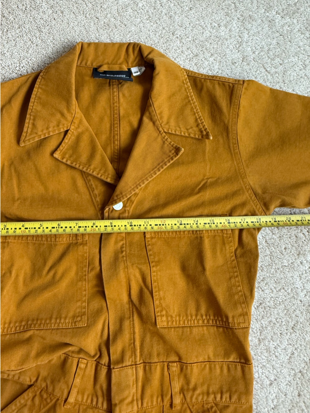 Big Bud Press shortsleeved jumpsuit mustard yellow sz M - Picture 7 of 11